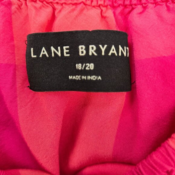 Lane Bryant Checked On or Off the Shoulder Crop Blouse Size 18/20 - Picture 3 of 6